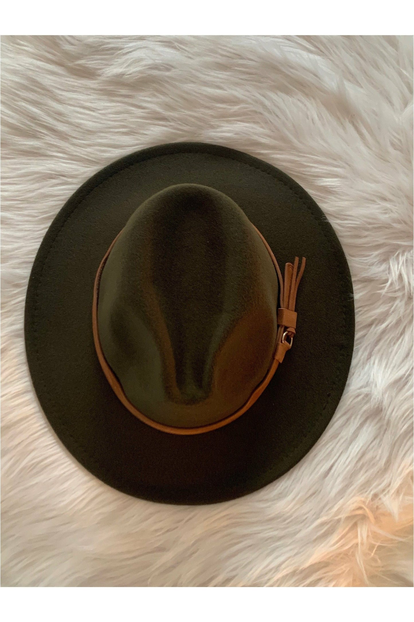 Fedora Hats with solid brown leather strap - Nore's Fashion