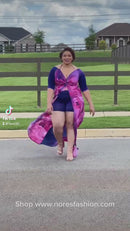 Flowery Plus Size Skort Set