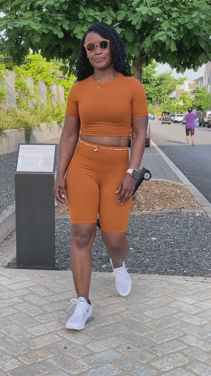 Almond Joy 2pc Crop Top Set