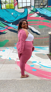 Michelle's 2pc Plus Size Cardigan Set