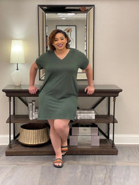 Comfort Me Plus Size Vneck Dress