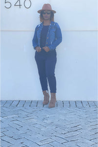 Ripped Dark Denim Jacket