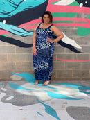 Leopard Print Plus Size Skirt Set