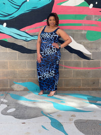 Leopard Print Plus Size Skirt Set