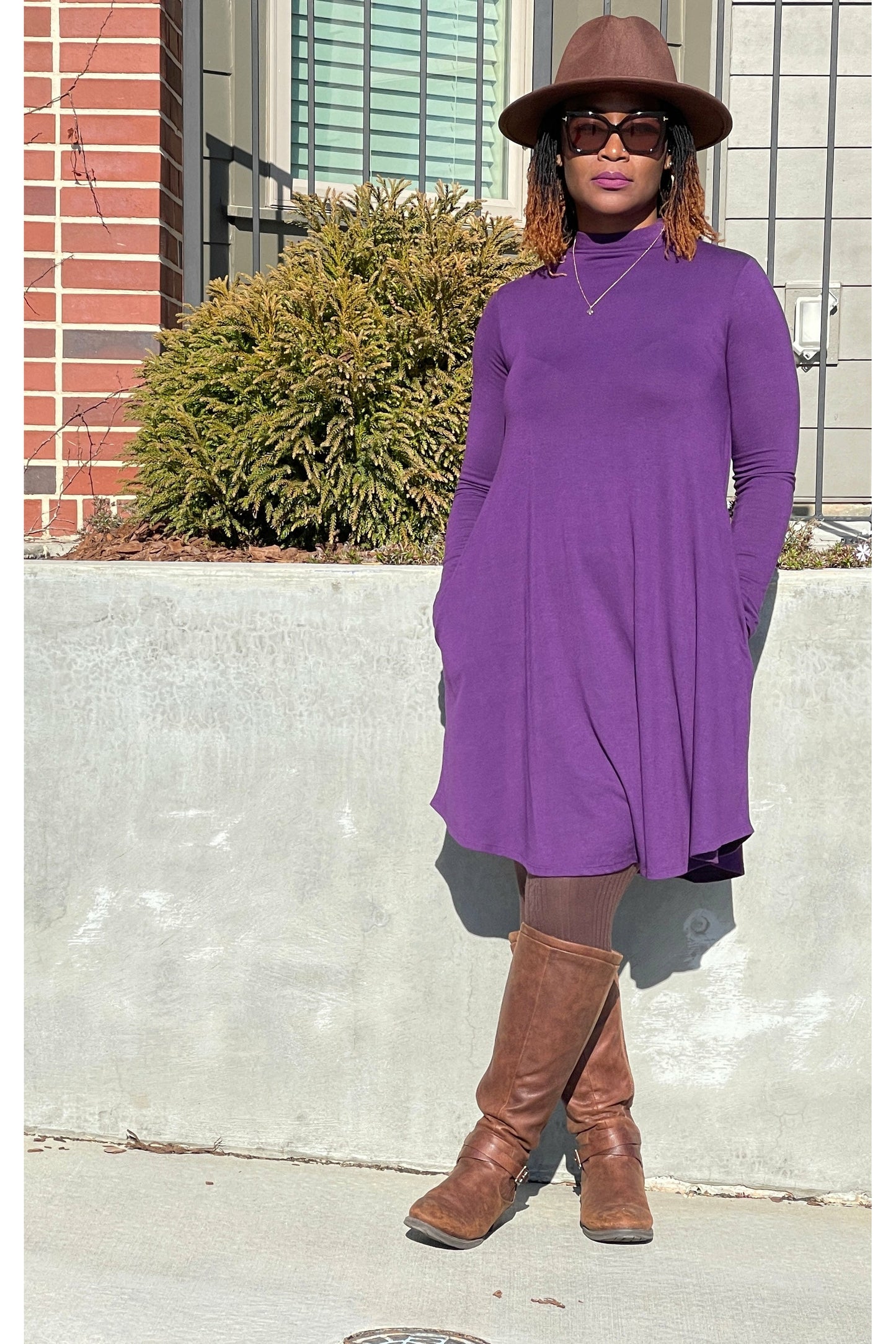 Hype Like Chearl Mock Neck Dress