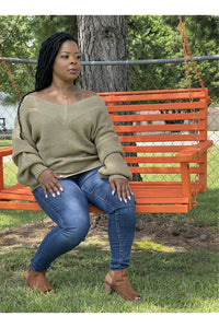 Go Deep V-neck Waffle Sweater - Nore's Fashion