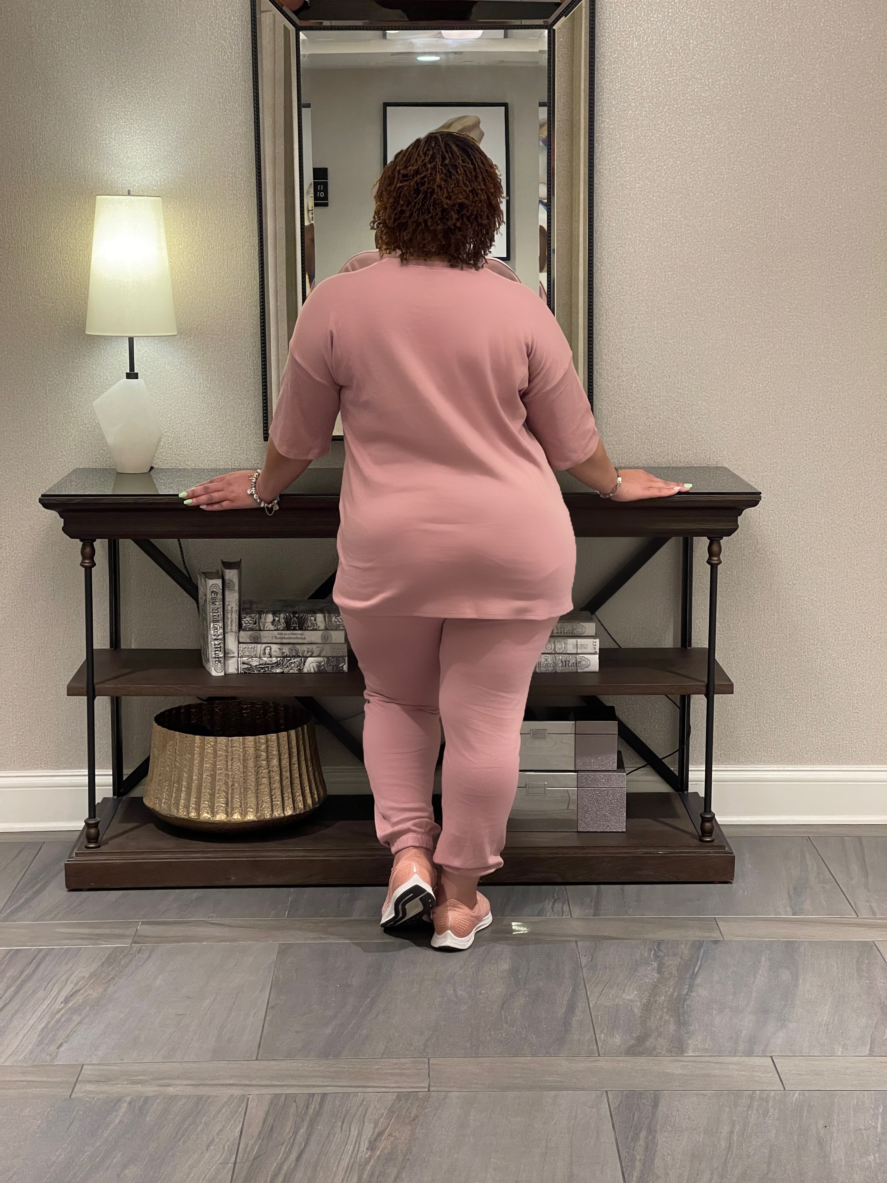 Pink 2pc Jogger Set