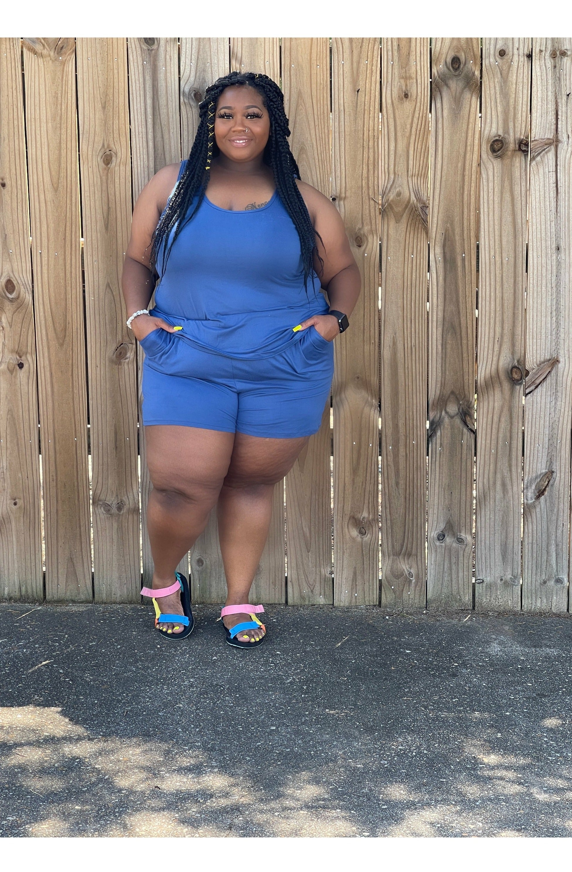 Christine 2 pc plus size short set