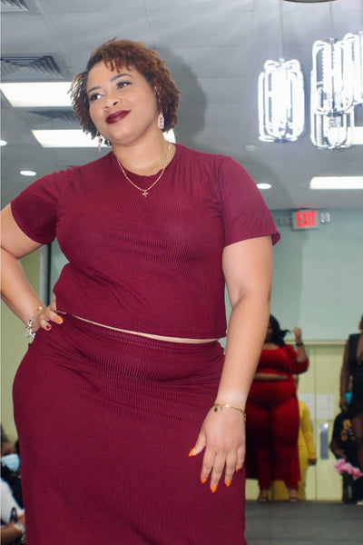 Don't Hurt 'Em Kmccall Plus Size Skirt Set