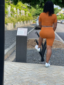 Almond Joy 2pc Crop Top Set