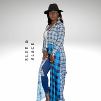 Long Plaid Duster