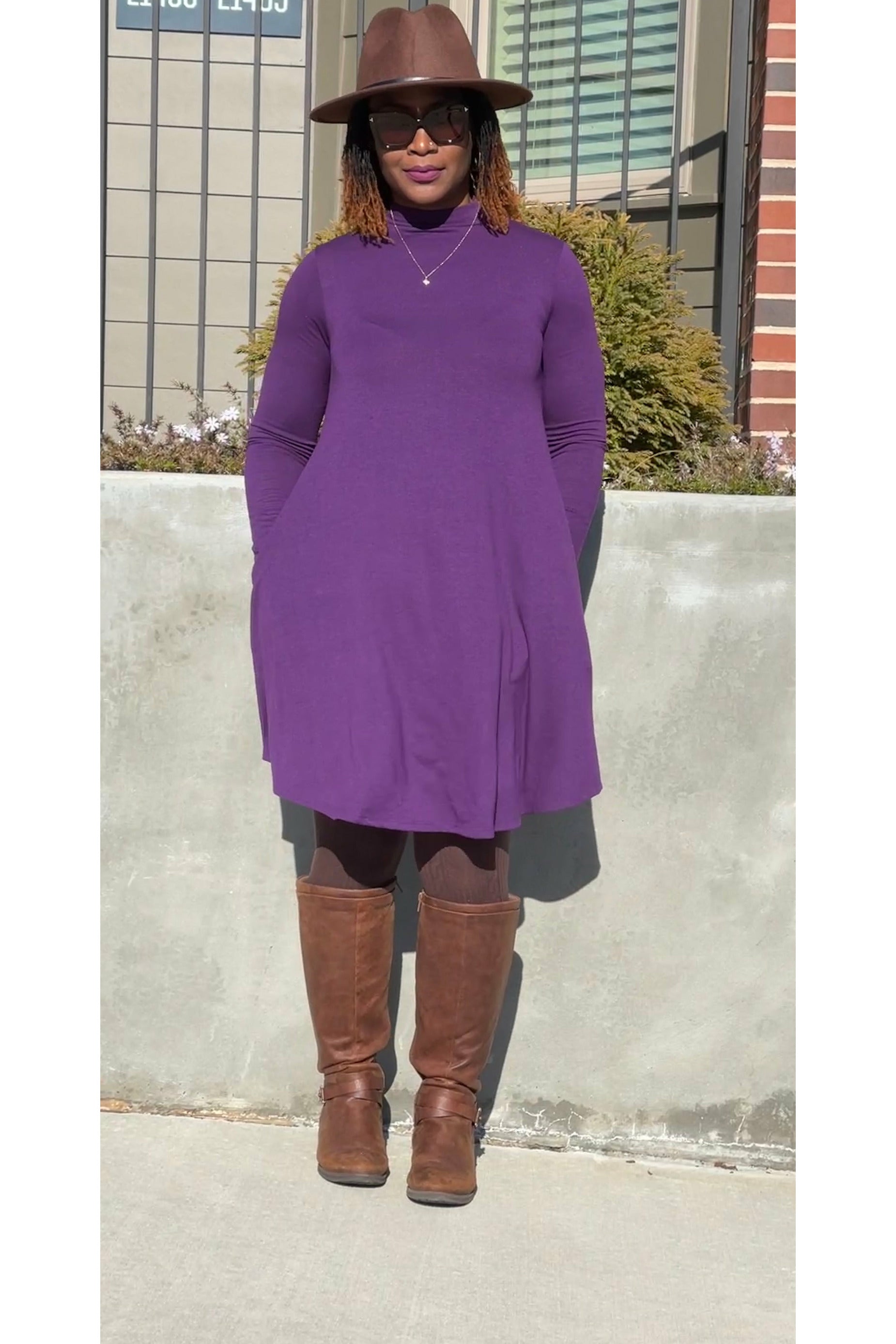 Hype Like Chearl Mock Neck Dress