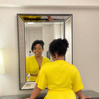 Yellow 2pc Vneck Set