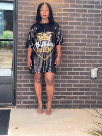 Birthday Queen Sequin Dress