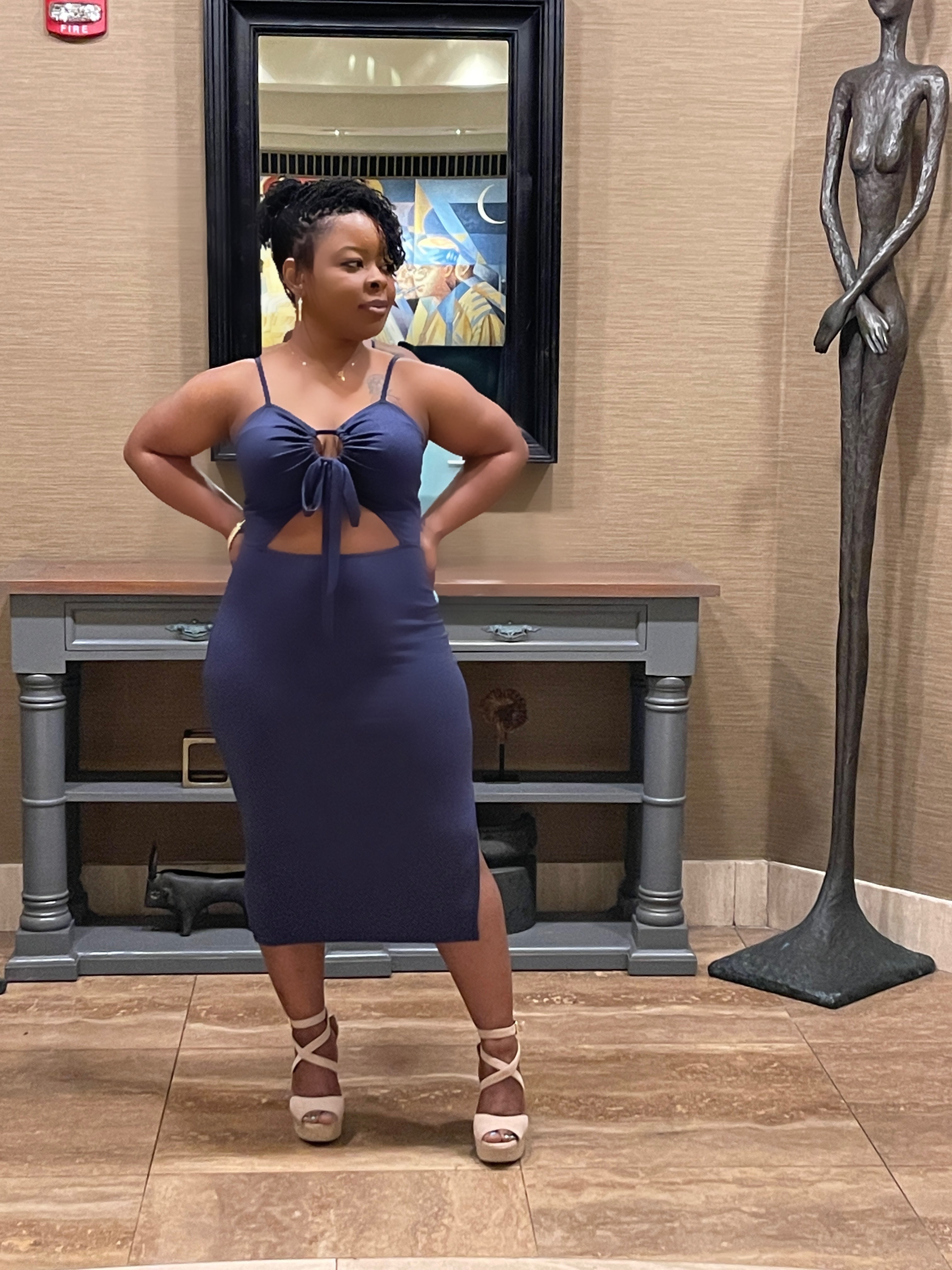 Toya’s Fitted Midi Dress