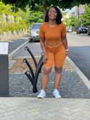 Almond Joy 2pc Crop Top Set