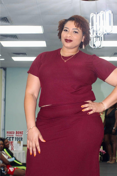Don't Hurt 'Em Kmccall Plus Size Skirt Set