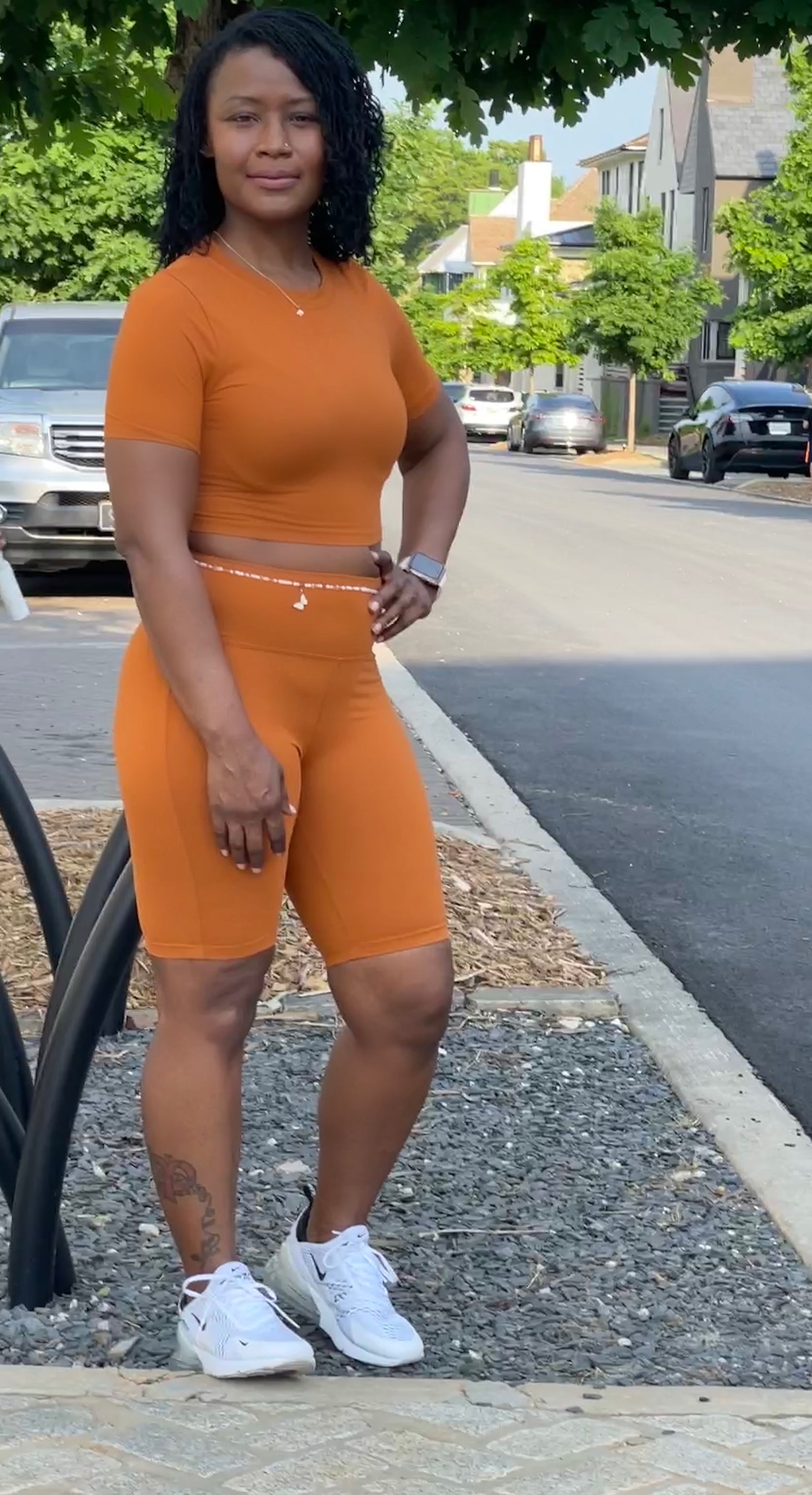 Almond Joy 2pc Crop Top Set