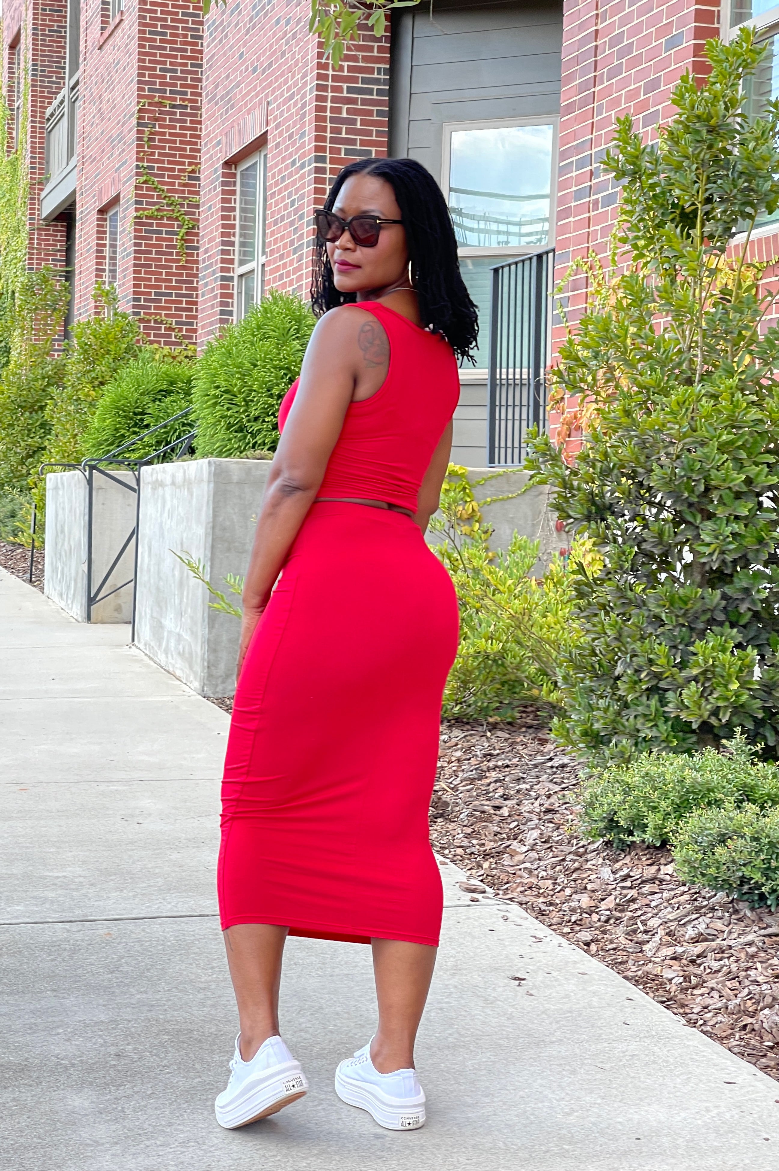 Susie Q Crop Top Skirt Set