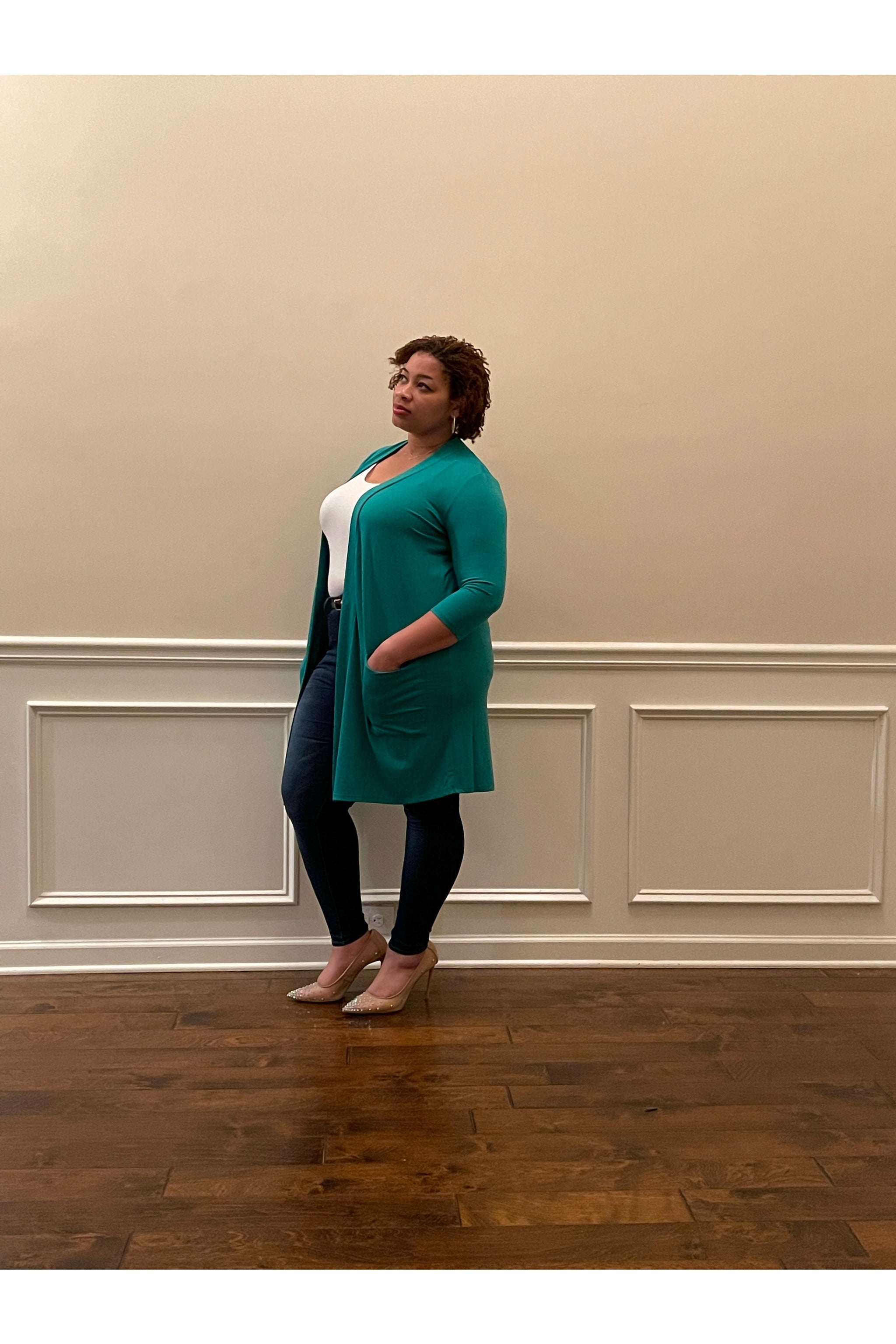 Samantha 3/4 Sleeve Cardigans - Nore's Fashion