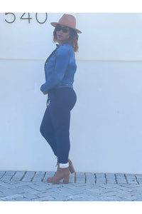 Ripped Dark Denim Jacket