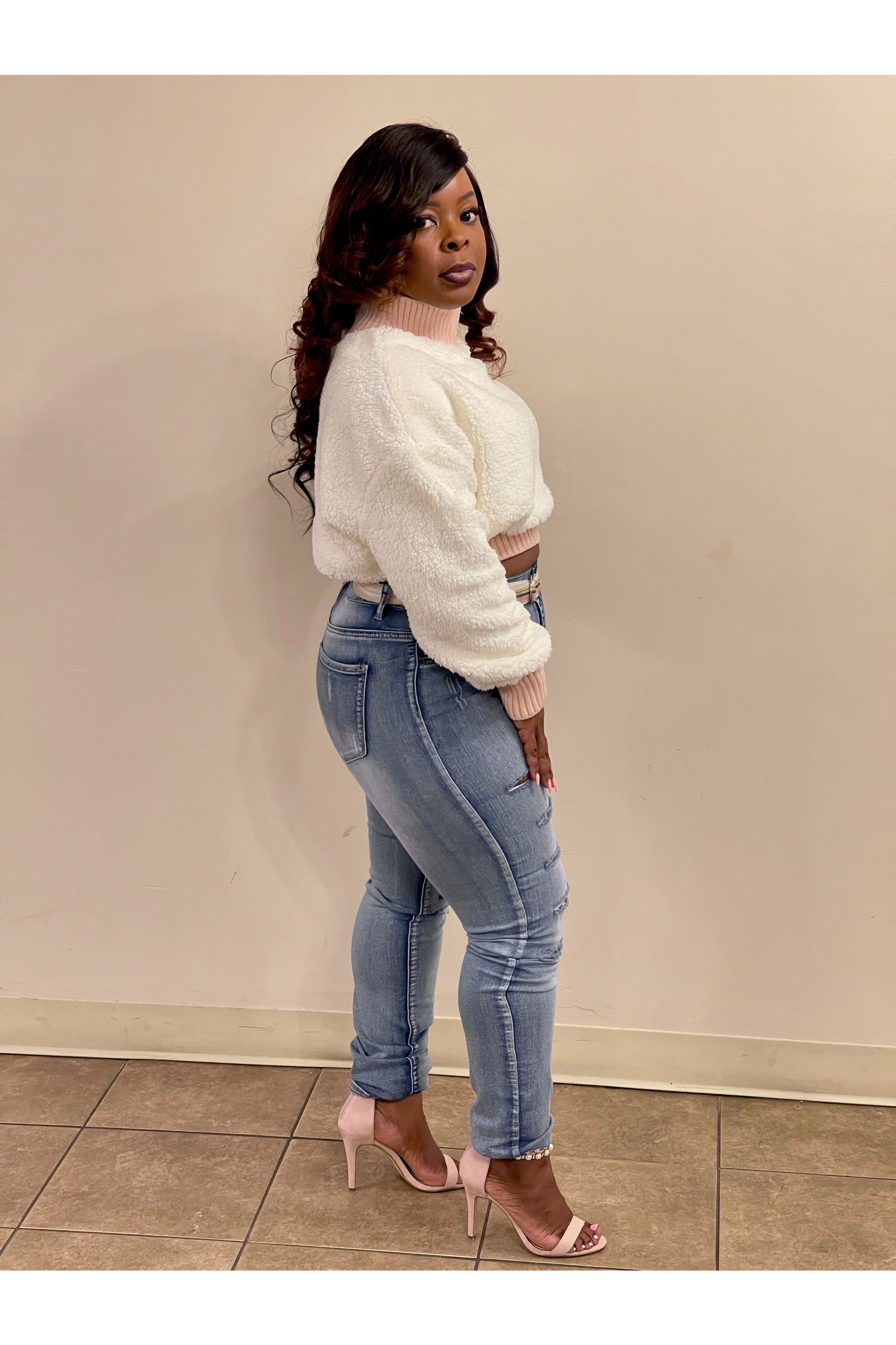 Drea G Teddy Fleece Sweater