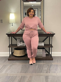 Pink 2pc Jogger Set